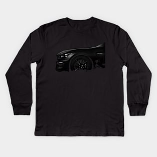 Ford Mustang GT350 - black 2 Kids Long Sleeve T-Shirt